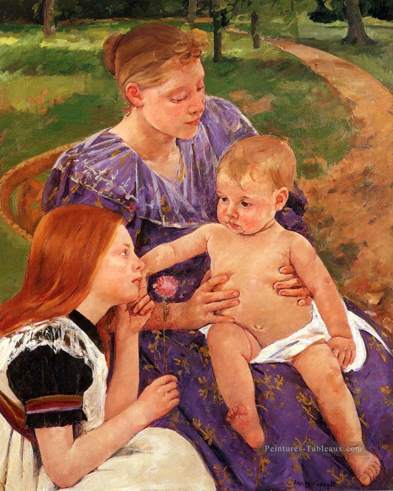 La famille des mères des enfants Mary Cassatt Peintures à l'huile